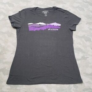 Klim Top Womens Large Gray Short Sleeve Motorsports